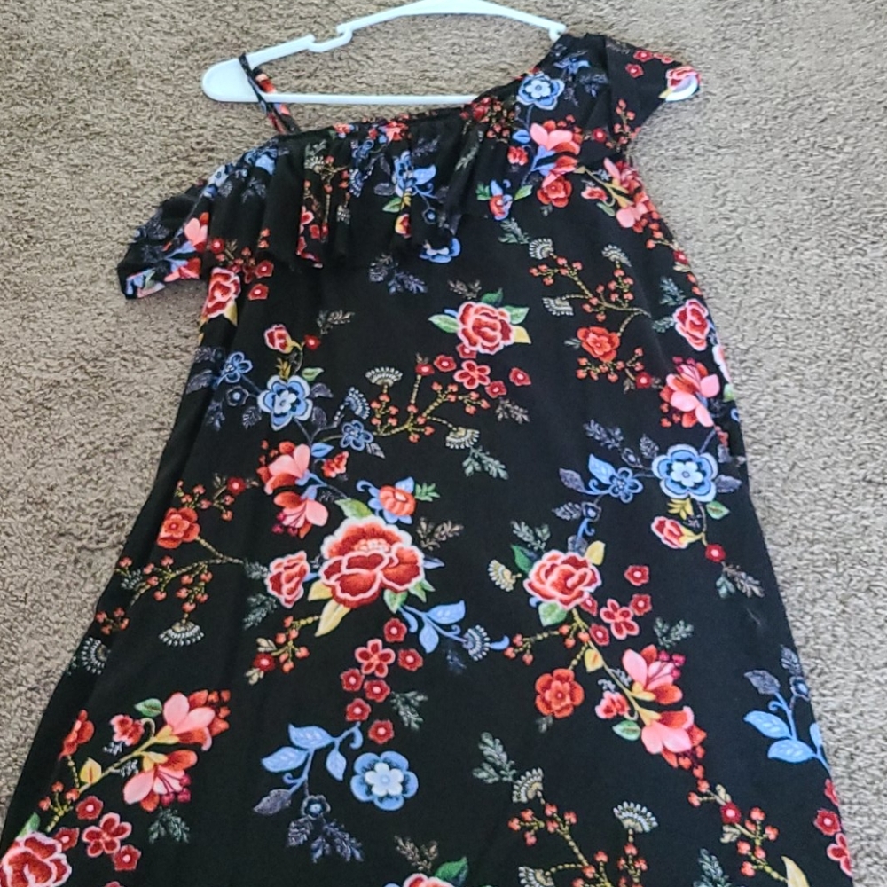 Black flowered dress